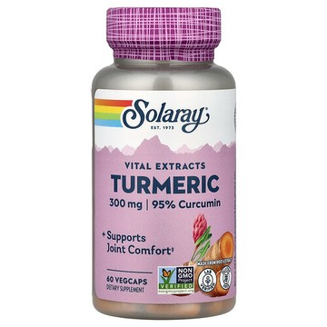 Solaray, 薑黃根提取物，300毫克，60粒素食帽