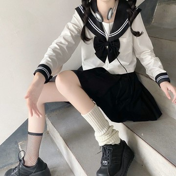 【砂糖夢境】jk制服正版原創套裝不良長裙黑三本基礎款全套水手服英倫風校服