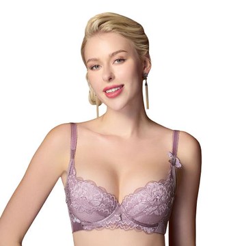 【Swear 思薇爾】 花都夢蝶系列C-F罩軟鋼圈涼感背心型蕾絲刺繡集中包覆女內衣(粉芯藕)