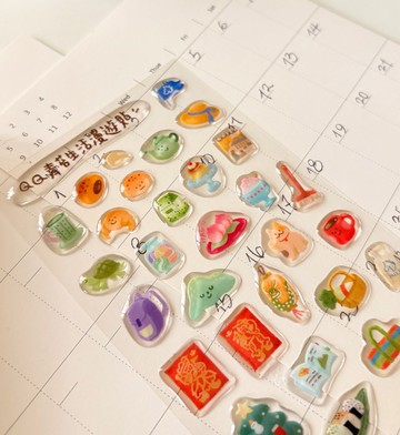 QQ立體手帳貼紙 - 貼進你的生活小點/手機電腦也能貼