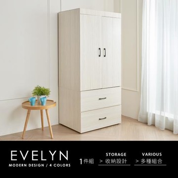 【H&D東稻家居】伊芙琳現代風附燈3x6尺衣櫃/衣櫥-3色