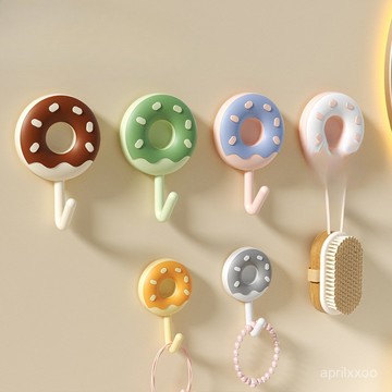 [24時熱賣]紙巾架 置物架 掛鈎甜甜圈掛鉤大小號免打孔無痕粘貼浴室廚房衛生間粘鉤門後鑰匙衣服 9D0D