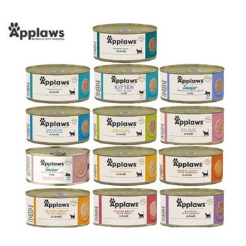 Applaws 愛柏思-天然鮮食貓罐 70g*12入組(貓罐頭|貓主食)(買第二件送寵喵樂-貓草玩具1個隨機)