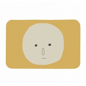 【怪獸】日竹門 30秒瞬吸 軟式珪藻土吸水地墊 躺平系列 (58x38cm) -沉思黃