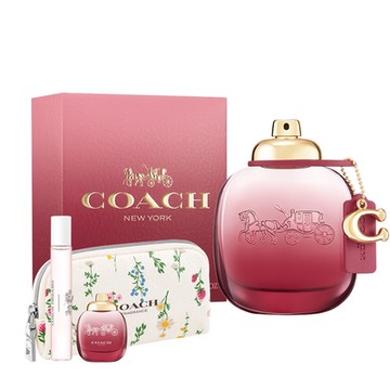 COACH曠野玫瑰淡香精90ml(贈隨機香水筆7.5ml+小香乙瓶)
