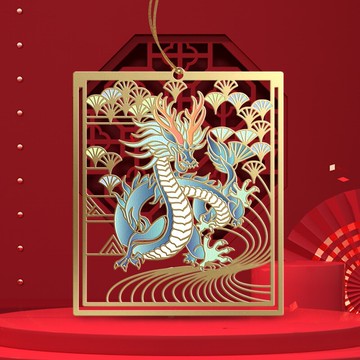 四方神獸中國風金屬藝術書簽故宮博物館創意古風節日精美禮品套裝