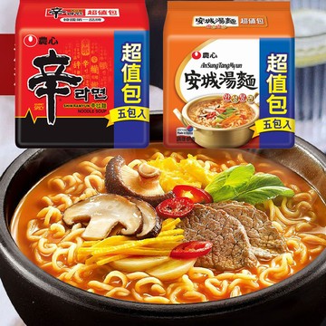 【台灣現貨 快速出貨】韓國農心 辛拉麵 安城湯麵 單包 韓國泡麵 5包入超值袋