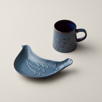 【有種創意】 - 日本美濃燒 - 飛鳥杯盤組 - 2件組