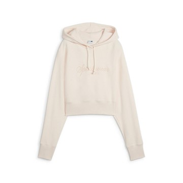 PUMA 流行系列Classics+ 女 短版長厚連帽T恤 62427364