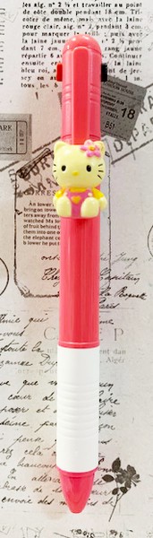 【震撼精品百貨】Hello Kitty 凱蒂貓~KITTY日本SANRIO三麗鷗多色原子筆-2色-桃(坐)*20583
