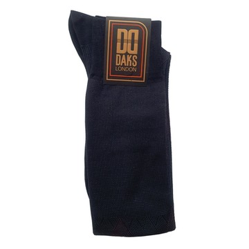 DAKS 雙色菱格紋紳士長筒襪-藍紫色