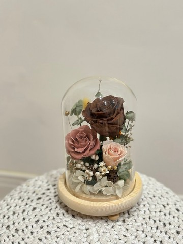 永生玫瑰玻璃盅 送禮 新年禮物 交換禮物 療癒小物