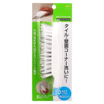 aisen 磁磚隙縫兩用刷 防滑條紋設計 手拿穩固  白色  1個