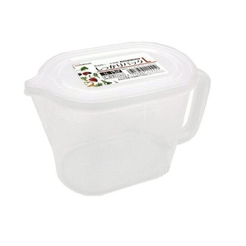 日本製【Nakaya】單耳透明調味收納盒 1L