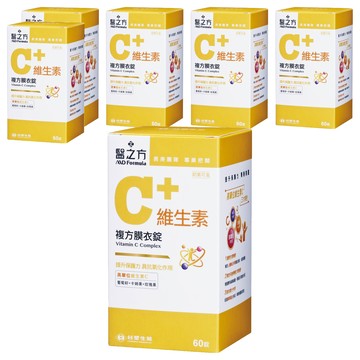 台塑生醫 MD Formula 醫之方 維生素C複方膜衣錠 814mg  60顆  6罐