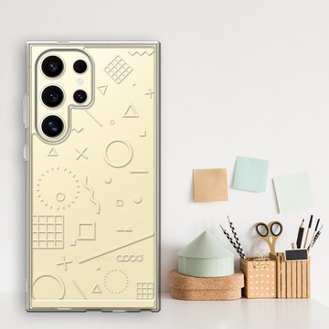 Samsung Galaxy S24/S23/S22系列 浮雕感防震雙料手機殼-極簡