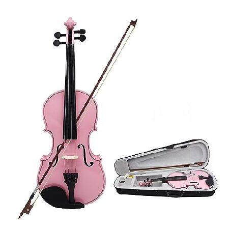 violin Pink Violin Maple Panel For Beginners Violin Suitable Music Course Study Ornament With Practical Parts (Color Pink Violin)