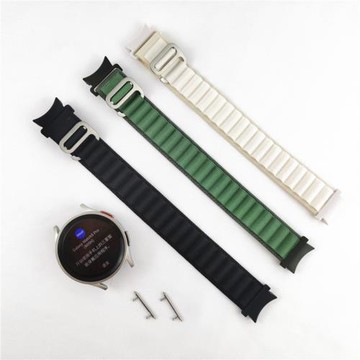 適用三星Galaxy watch7尼龍編織透氣4/5pro表帶6classic運動腕帶