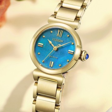 CITIZEN星辰 Aqua限定 限量 時尚光動能腕錶 送禮 推薦 EM1133-85L