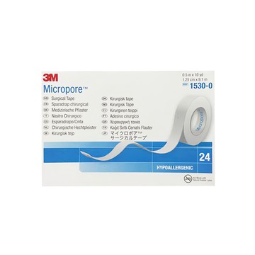 3M 紙膠無台 白色  0.5吋  24捲  1盒