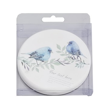 收納王妃 珪藻土杯墊 圓款 6個  10 x 10 x 0.9cm  青鳥