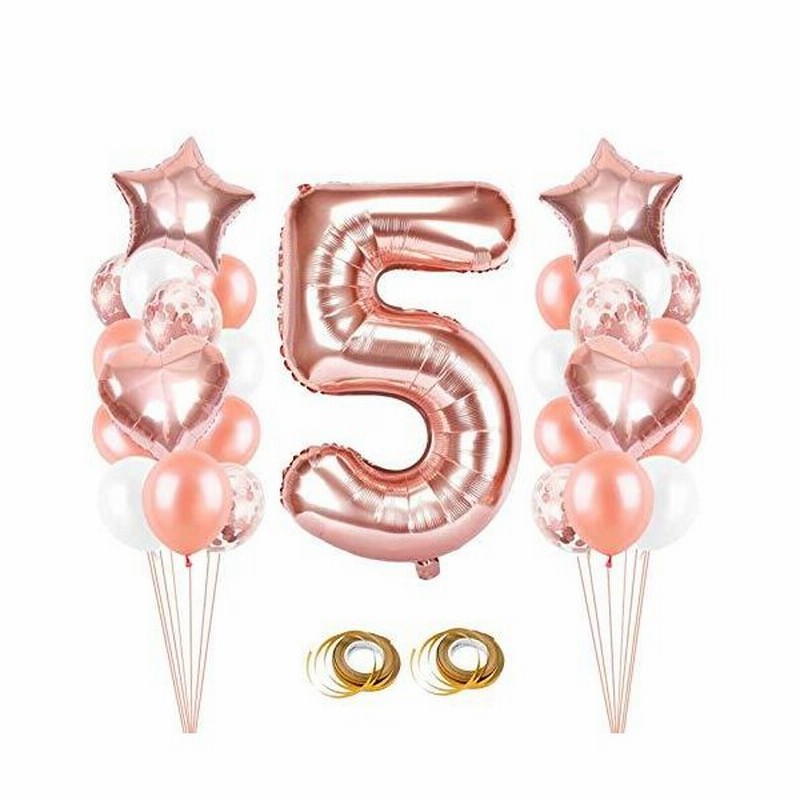 5歳誕生日風船 0到9歳 誕生日 飾り付け セット 数字バルーン 組み合わせ ローズゴールドホワイトバルーン紙吹雪バルーン お誕生日会 結婚式飾 通販 Lineポイント最大0 5 Get Lineショッピング