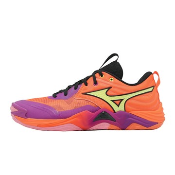 Mizuno 美津濃 排球鞋 Wave Momentum Elite 男鞋 橘 緩震 運動鞋 V1GA2512-81