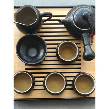 功夫茶具套裝家用簡約客廳儲水式整套茶盤酒店民宿陶瓷側把壺茶杯