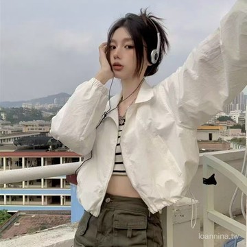 默契滿分💯 夏季新款防曬衣女短款外套薄款透氣小個子上衣時尚百搭寬鬆防曬服 E4I4