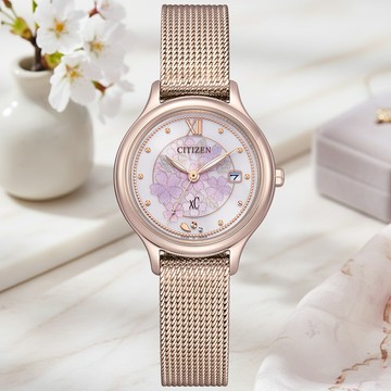 CITIZEN星辰 xC系列 亞洲限定 花曜日 光動能腕錶 28mm/EW2638-56A