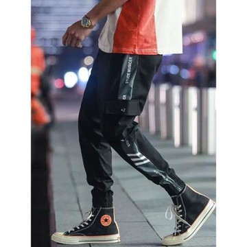 Men's sportswear flannel overalls 男百搭運動束腳加絨工裝長褲