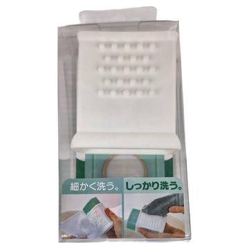 SKATER 手持塗抹皂盒 6.9 x 3.4 x 7.5cm  白色 + 綠色  1個