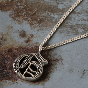 吊墜項鍊A-Z銀色字母首字母