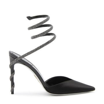 Rene Caovilla - Black Leather Cleo Pumps