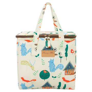 Kwang Min 加厚大容量立體多功能保溫袋 23 x 14 x 22cm 白色動物園  1個