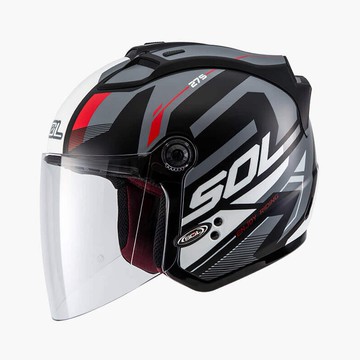 SOL 安全帽 27S SL-27S 星艦 消光黑灰紅 半罩 3/4罩 通風透氣 排齒扣 抗UV