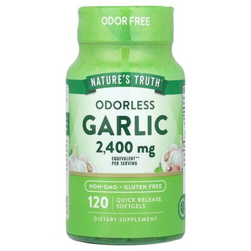 Nature's Truth, 脫臭大蒜，120 粒速釋軟膠囊（每粒軟膠囊 1,200 毫克）