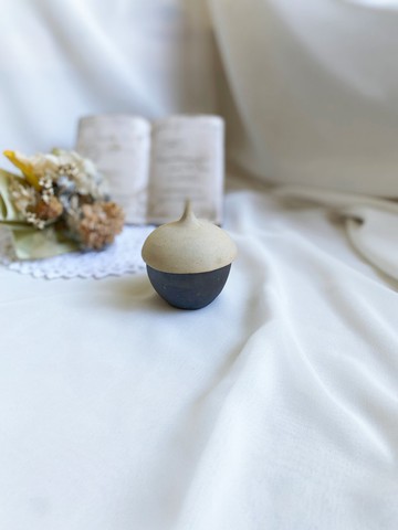 【好日戀物】台灣職人手作陶瓷雙色質感栗子茶杯收納盒