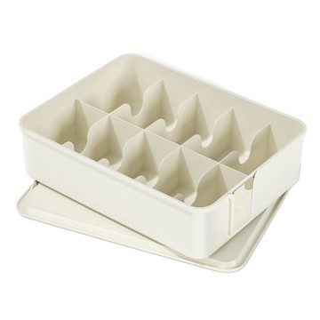 附蓋U型分格衣物整理盒-10格(白色) [大買家]