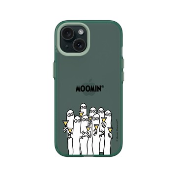 iPhone 15 Clear 憂墨綠 - Moomin - 樹精Hattifatteners