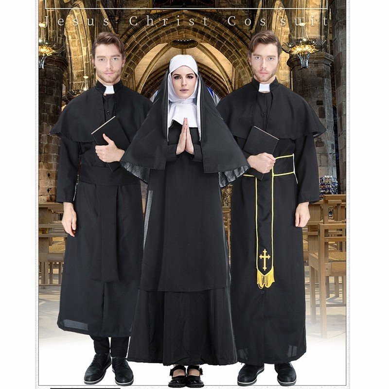 修道女 コスプレ 衣装 ハロウィン 聖女 シスター 仮装 教会修道女衣装 教士 牧師 コスチューム レディース 魔女 女王 宣教師 修士 神父 教父 メンズ 十字架牧師 通販 Lineポイント最大0 5 Get Lineショッピング