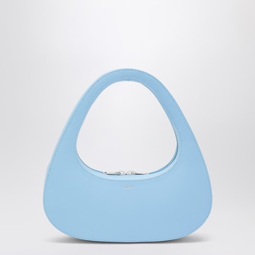 Micro Baguette Swipe Bag light blue leather