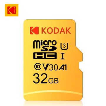 【柯達KODAK】MicroSD 32GB (UHS-I U3/V30/A1)高速記憶卡-黃色