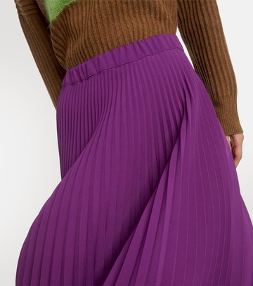 Plan C Pleated jersey midi skirt