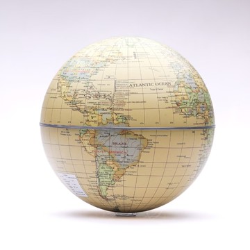 自轉地球儀 - 米色