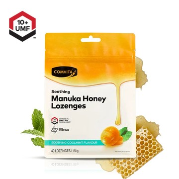 【Comvita_康維他】蜂膠麥蘆卡蜂蜜潤喉糖(薄荷味) 40粒
