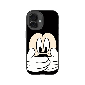 iPhone 16 Clear (相機按鈕) 酷墨灰 - 迪士尼-米奇 Mickey - 米奇摀嘴