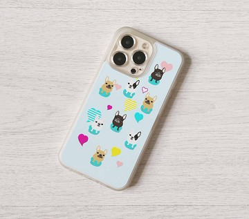 免費加名訂製 鬥牛犬 全包手機殼 iPhone 15 16 Pro Max 13 plus