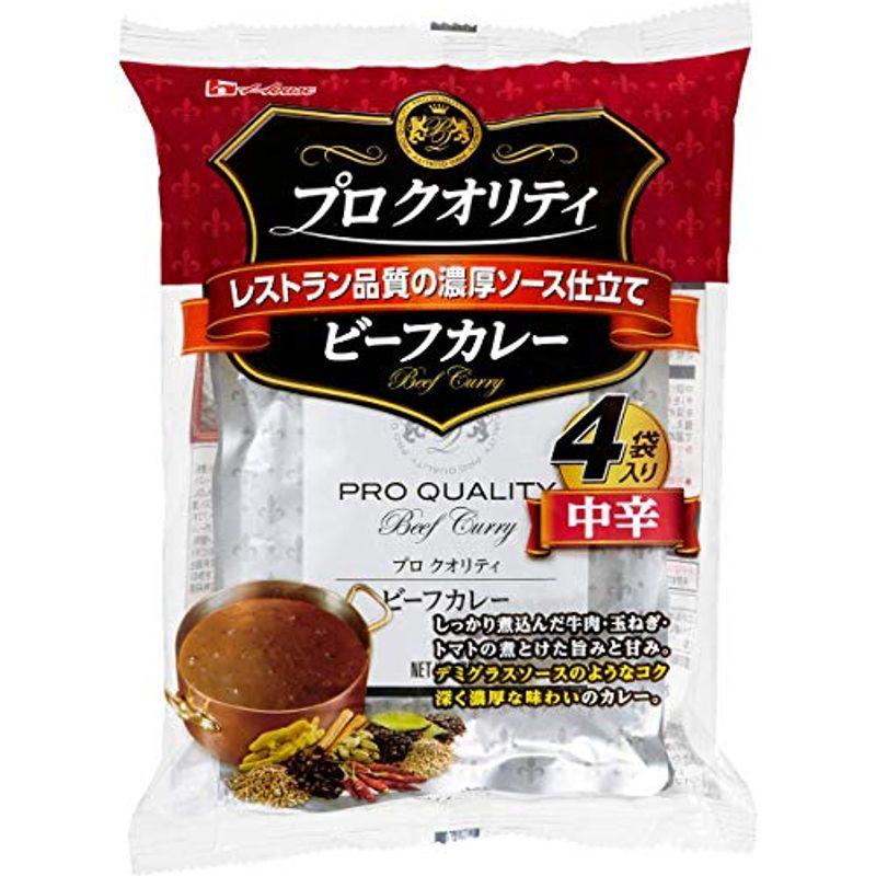 ハウス プロクオリティ ビーフカレー 中辛 4P×3個