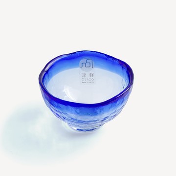 津輕 日製手作 50ml 玻璃清酒杯│湛藍│單品